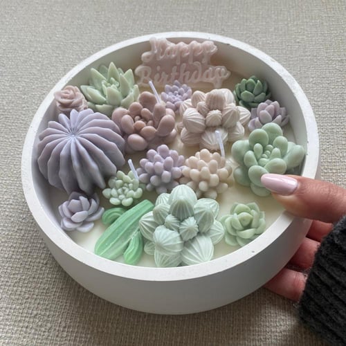 Oasis Bliss - Large Circle - شموع يدوية كبيرة دائر...