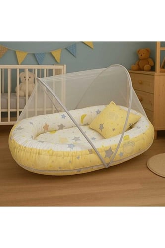 سرير أطفال لتقويم العظام من Babynest - شبكة ناموسي...