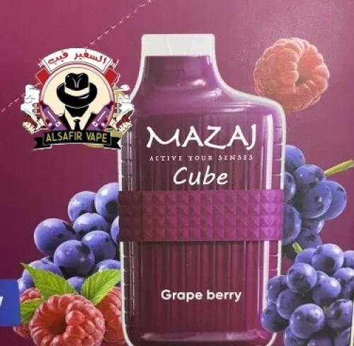 سحبة مزاج 6000 موشة كوبي عنب توت mazaj cube 6000 p...