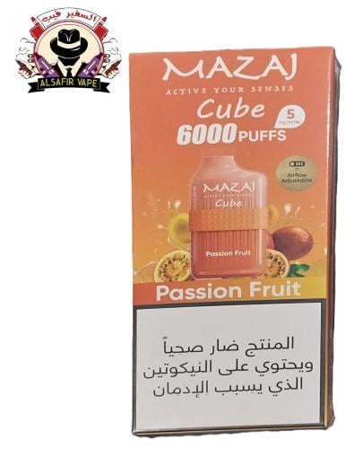 سحبة مزاج 6000 موشة كوبي باشن فروت mazaj cube 6000...