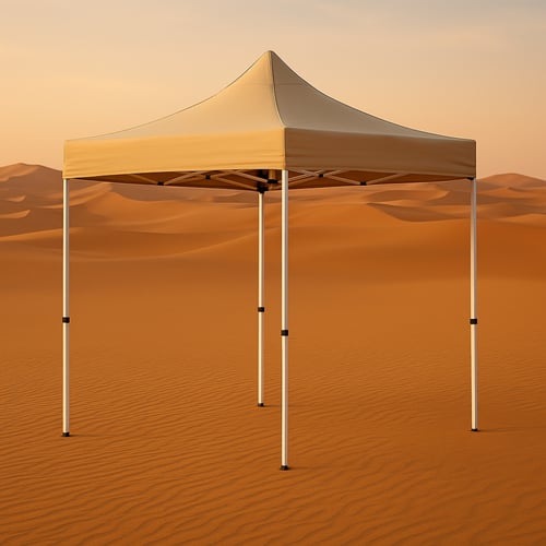 مظلة الحدائق, قابلة للطي, مقاس 3×3 متر,بيج