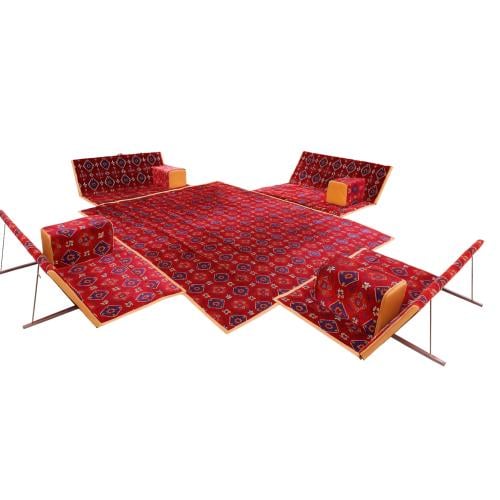 طقم جلسة متكامل, 9 قطع, طول 3×2 متر, مبطن أسفنج, أ...