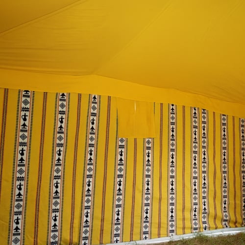 خيمة الوسام, 3 طبقات, مقاس 5×8 ياردة, أسود مع خطوط...