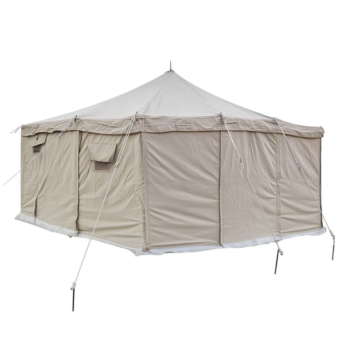 خيمة الوسام, 3 طبقات, مقاس 4×4 ياردة, مع واجهه شفا...
