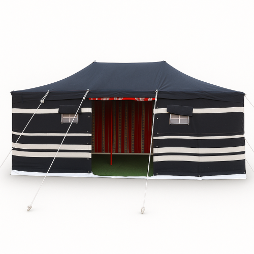 خيمة الوسام, 3 طبقات, مقاس 4×6 ياردة, أسود مع خطوط...