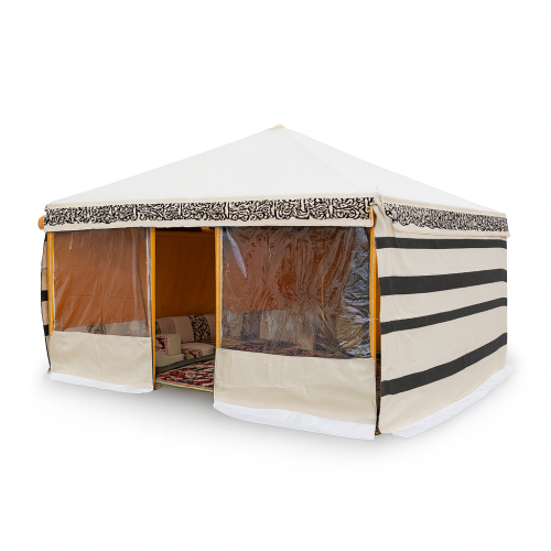 خيمة ملكية, بالخط العربي, مقاس 4×4×1.80 متر, مع وا...