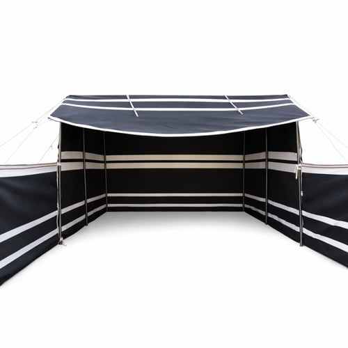 خيمة رواق المكشات المطورة, مقاس 3×3, أسود مخطط, مع...