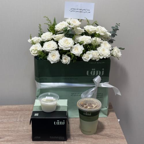 قهوه مع حلا مع ورد