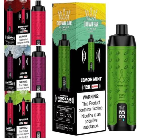جهاز فيب شيشة كراون بار 12000 شفطة 5 نيكوتين عدة ن...
