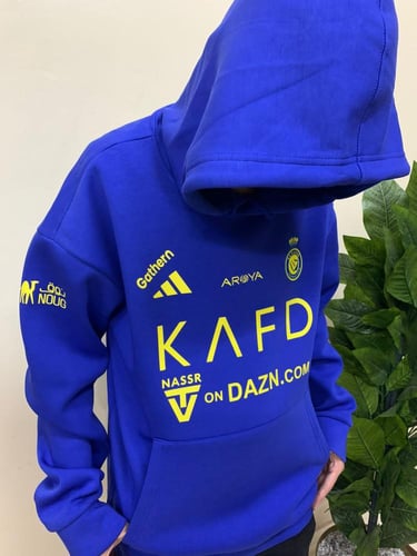 بلوفر شتوي نادي النصر جديد2025 لون ازرق