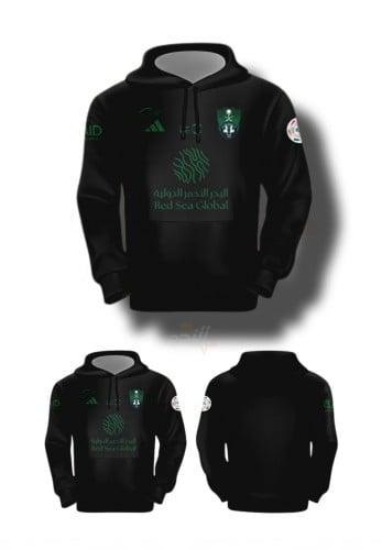 بلوفر شتوية الاهلي السعودي لون اسود الجديد 2024-مت...
