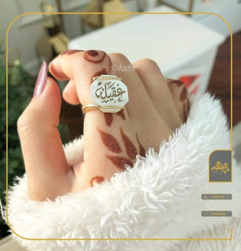 خاتم نسائي ملكي يعكس إطلالتك المشرقة -احجار سداسي