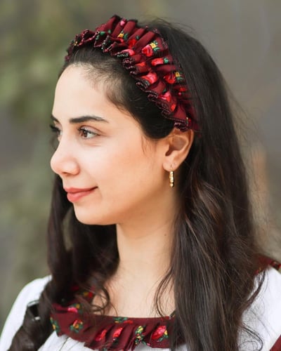 جلابيه رمضاني لون عنابي أبيض سدو