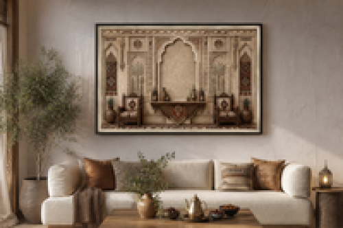 لوحة جدارية إسلامية اللهم اجعله منزلًا مباركًا بخط...