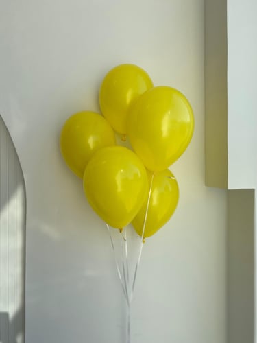 5 بلونات هيلوم اصفر