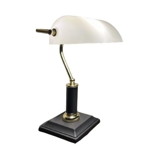 White Banker’s lamp