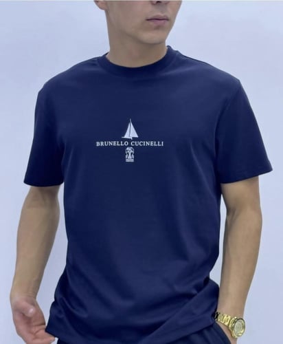 تيشرت رجالي كاجوال أبيض بياقة دائرية