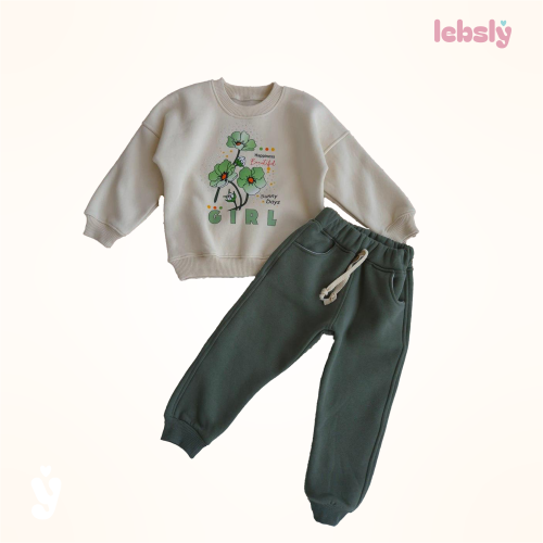 طقم يومي شتوي بناتي