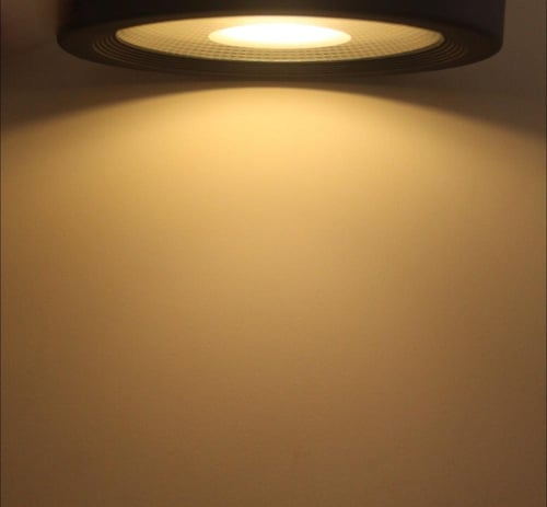 إضاءة شفافة COB خارج الجبس اسود/ابيض