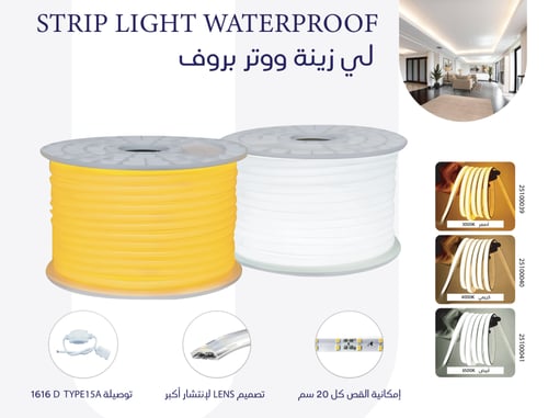 لي زينة LED وتر بروف — 600 لومن/م، 9W/م، IP65، 300...