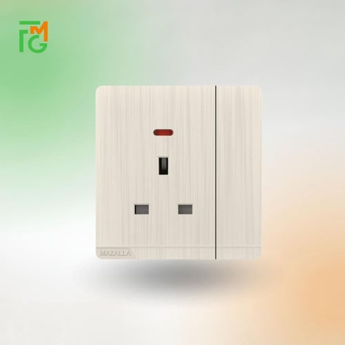 فيش MZ2 مع لمبة + مفتاح مفرد