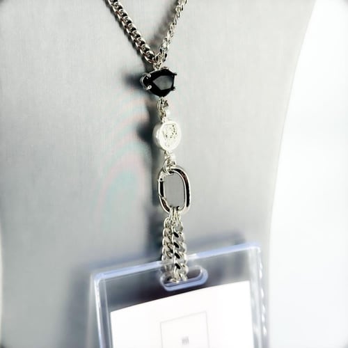 Id holder-silver&black