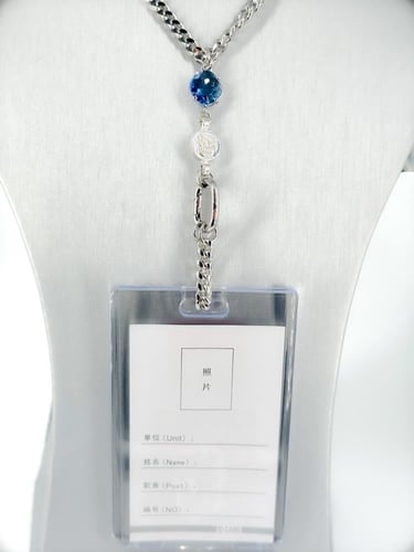 Id holder-silver&deepblue