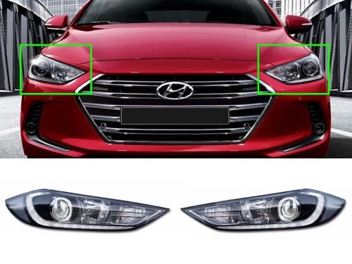 Front spark plug set for Elantra 2017-2018 with two-line LED