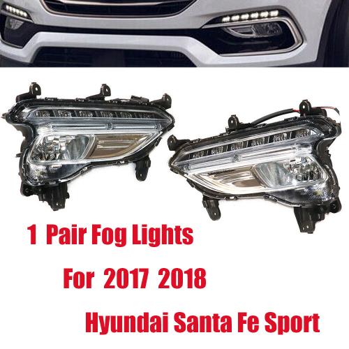 Fog lights for Santa Fe 2017-2018 LED