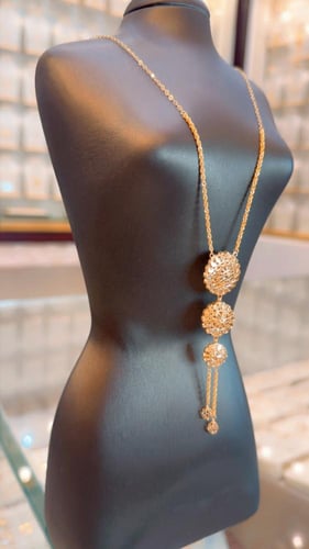 عقد كرسي جابر المكون من 3 ادوار ذهب صافي عيار 21