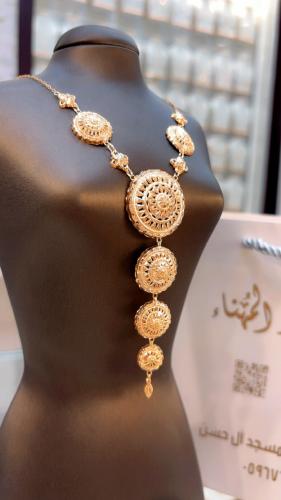 عقد كرسي جابر 4 ادوار ذهب صافي عيار 21