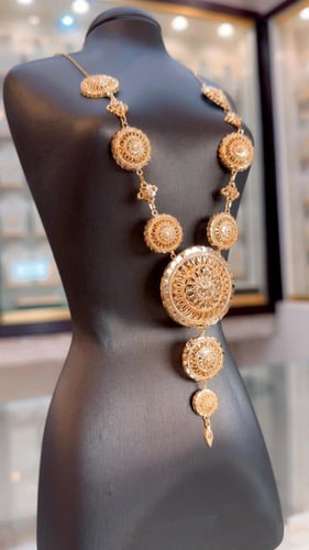 عقد كرسي جابر 3 ادوار تصميم جميل ذهب صافي عيار 21