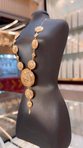 عقد كرسي جابر 3 ادوار تصميم جميل ذهب صافي عيار 21