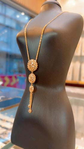 عقد كرسي جابر المكون من 3 ادوار ذهب صافي عيار 21