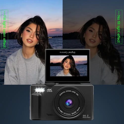 Compact Digital Photography Camera 4K 18X Digital...