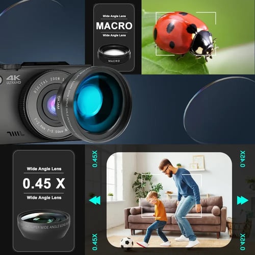 Compact Digital Photography Camera 4K 18X Digital...