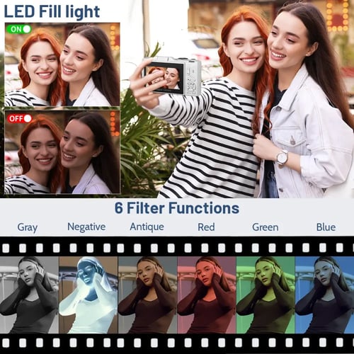 كاميرا رقمية بدقة 4K للتصوير الفوتوغرافي وكاميرا ت...