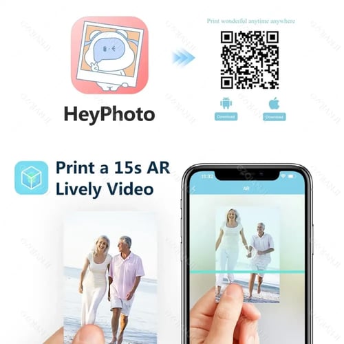 طابعة جيب Mni المحمولة HPRT MT53 ، طابعة صور لاسلك...