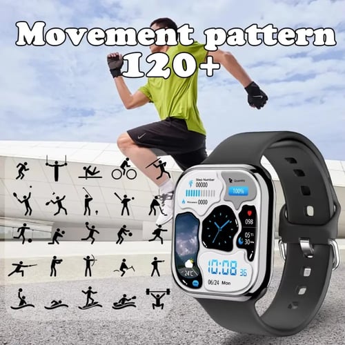 2025 Watch10 ساعة ذكية للرجال درجة حرارة الجسم BT...