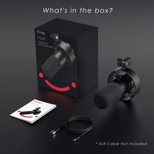 ميكروفون FIFINE Dynamic USB/XLR مع مقبض كسب/كتم صو...