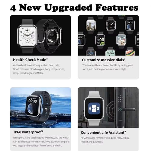 2025 Watch10 ساعة ذكية للرجال درجة حرارة الجسم BT...