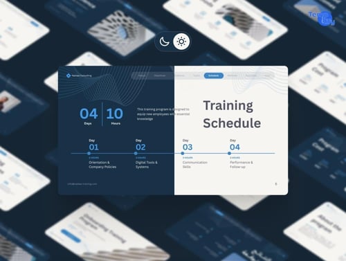 قالب PowerPoint احترافي: خطة تدريبية للموظفين الجد...