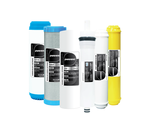 طقم فلاتر كامل لفلتر 6 مراحل (غيار السنتين)