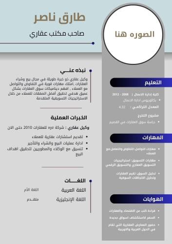 سيرة ذاتية بالوان جميله