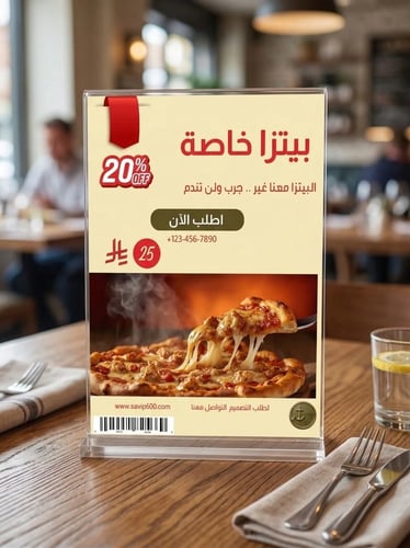منيو مطعم بيتزا