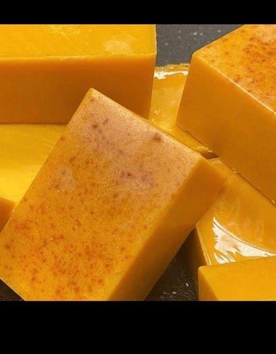 Turmeric and lemon soap for face and body