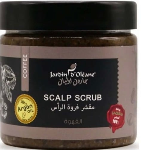 Scalp scrub with coffee