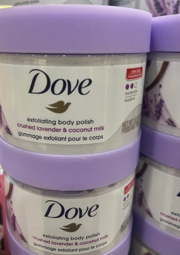 Dove scrub or soap