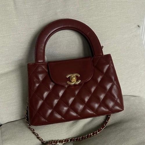 Kelly Top Handle شانيل برغندي