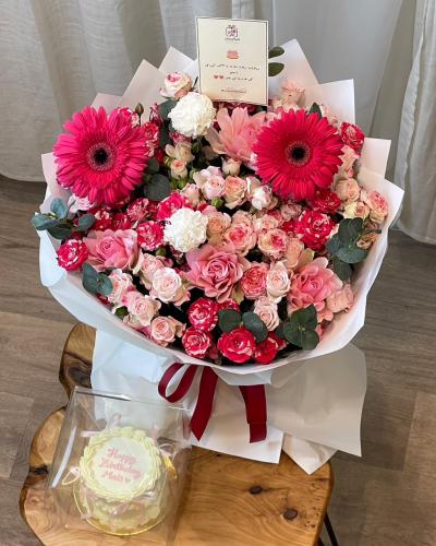 باقة ال birthday والكيك الكوري